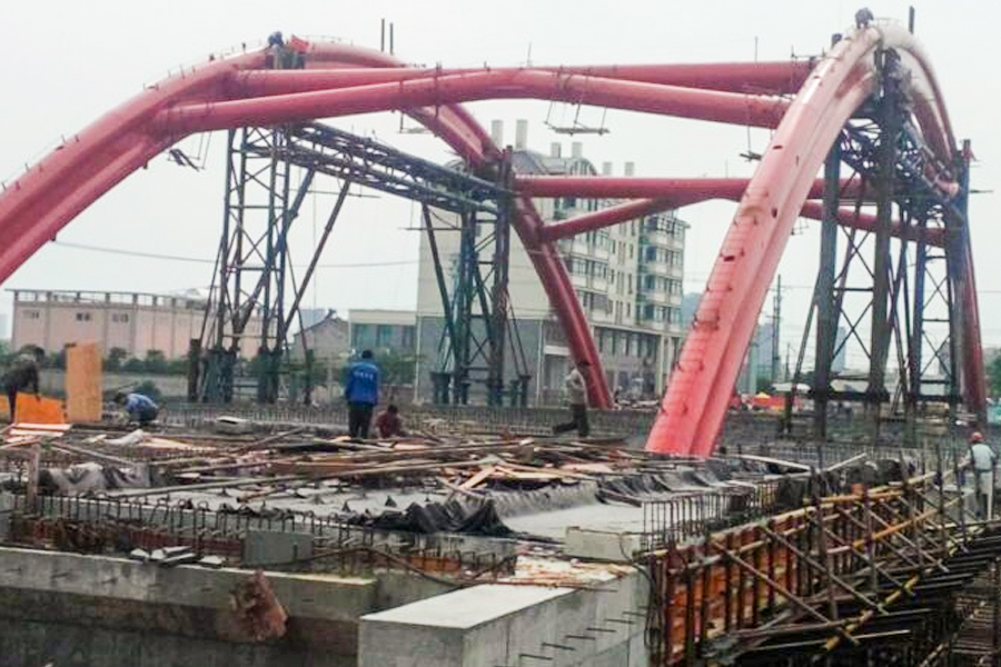 Cầu đường Tashan bắc qua sông Xinlai, huyện Laian, tỉnh An Huy